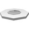 Ekena Millwork Octagonal Surface Mount PVC Gable Vent: Non-Functional, w/ 3-1/2"W x 1"P Standard Frame, 14"W x 14"H GVPOC14X1401SN - alternate 4